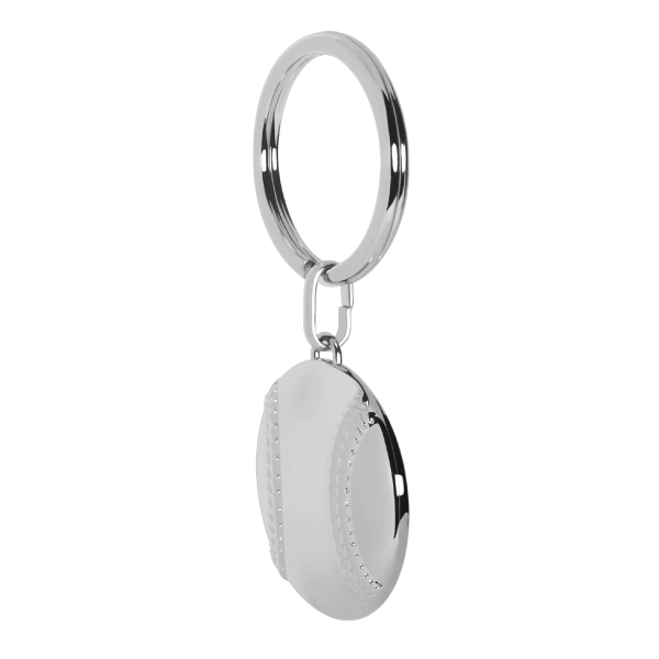 Engravable Sterling Silver Concave Rectangle Key Holder Ring Keychain