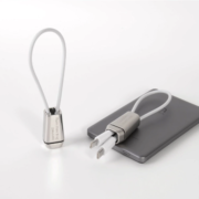 The Charging Head Extending Out From Zinc Alloy Charging Cable Keychain