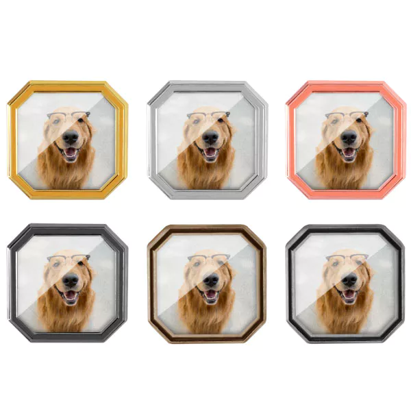 Various Plating Colors Of Custom Octagonal Logo Pin Badge