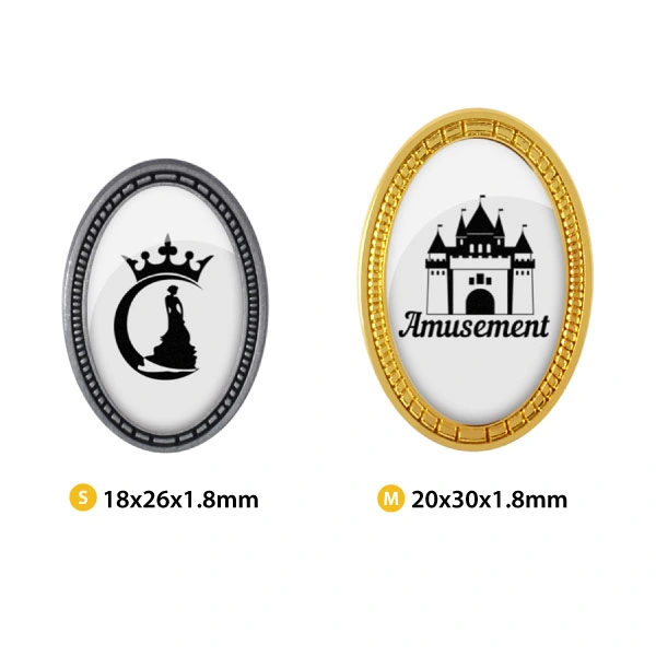 Different Sizes Of Oval Custom Printing Zinc Alloy Pin Badge