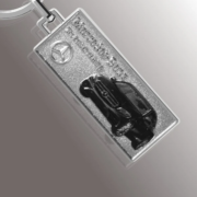 Digital Printing Of Car Brand Rectangular Metal Keyring