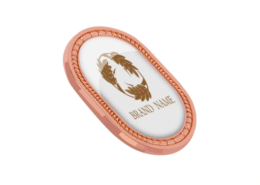 Digital Printing Of Custom Wide Capsule Shaped Metal Badge Pin