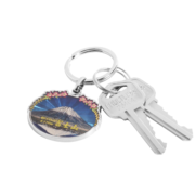 Digital Printing Of Japan Mount Fuji Metal Keyring Tourist Souvenir