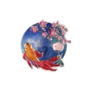 Front Side Of The 2D Celebration Sakura Styling Pin Badge