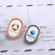 Promotional Gifts Custom Wide Capsule Shaped Metal Badge Pin