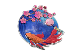 Relief Design On The 2D Celebration Sakura Styling Pin Badge