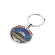 Relief Design Of Japan Mount Fuji Metal Keyring Tourist Souvenir