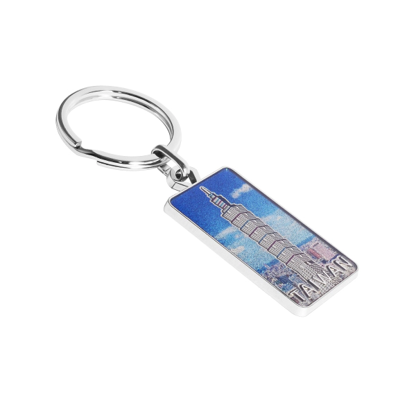 Relief Design Of Taipei 101 Taiwan Souvenir Landmark Metal Keychain