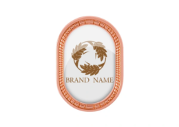 The Front Side Of Custom Wide Capsule Shaped Metal Badge Pin