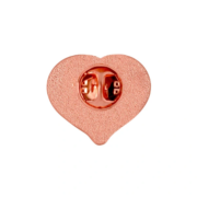 The Back Side Of Simple Heart Shaped Personalised Badge Pin