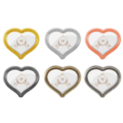 Various Colors Of Simple Heart Shaped Personalised Badge Pin