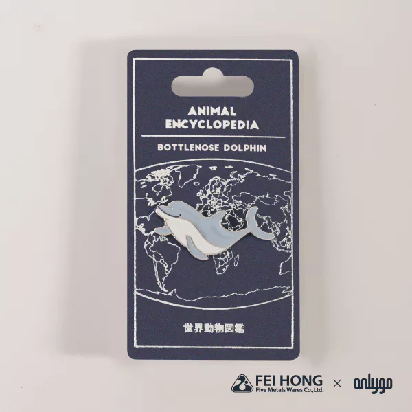 Delicate Paper Card Animal Shaped Magnetic Badge Bottlenose Dolphin