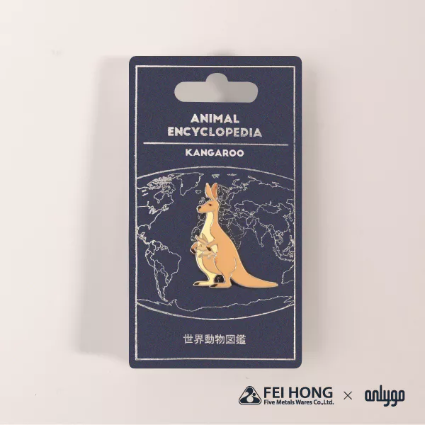 Delicate Paper Card Animal Shaped Magnetic Badge Kangaroo