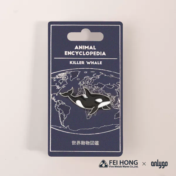 Delicate Paper Card Animal Shaped Magnetic Badge Killer Whale