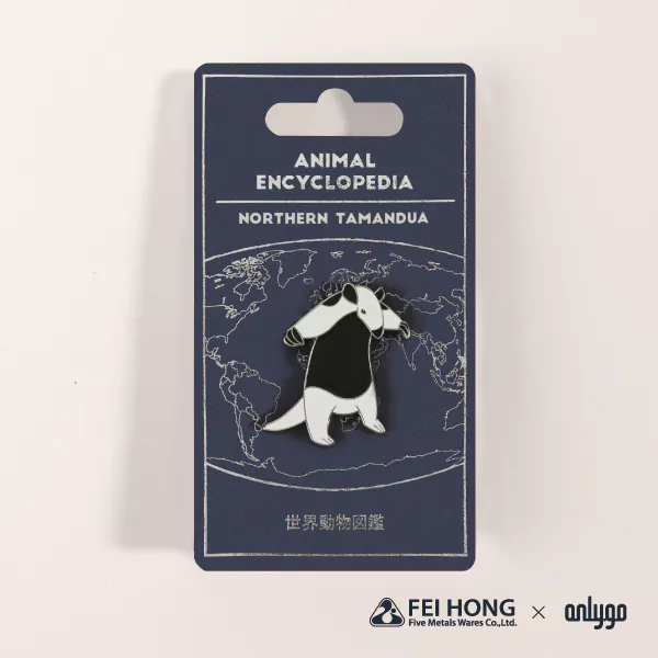 Delicate Paper Card Animal Shaped Magnetic Badge Northern Tamandua