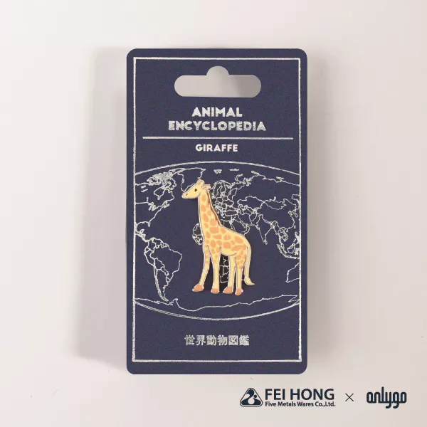 Delicate Paper Card Animal Shaped Magnetic Badge Real Giraffe