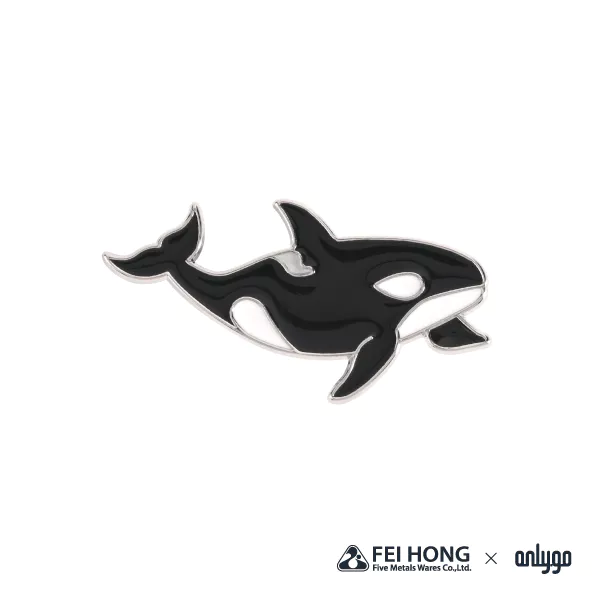 The Front Side Of Animal Shaped Magnetic Badge Killer Whale