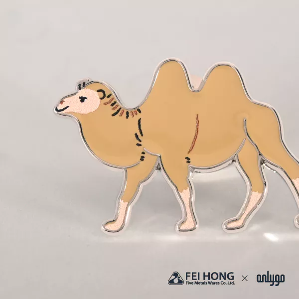 The Soft Enamel Pin Effect Of Animal Shaped Magnetic Badge Bactrian Camel