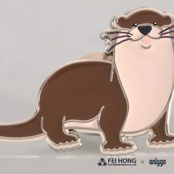 The Soft Enamel Pin Effect Of Animal Shaped Magnetic Badge Eurasian Otter