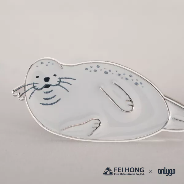 The Soft Enamel Pin Effect Of Animal Shaped Magnetic Badge Harbor Seal