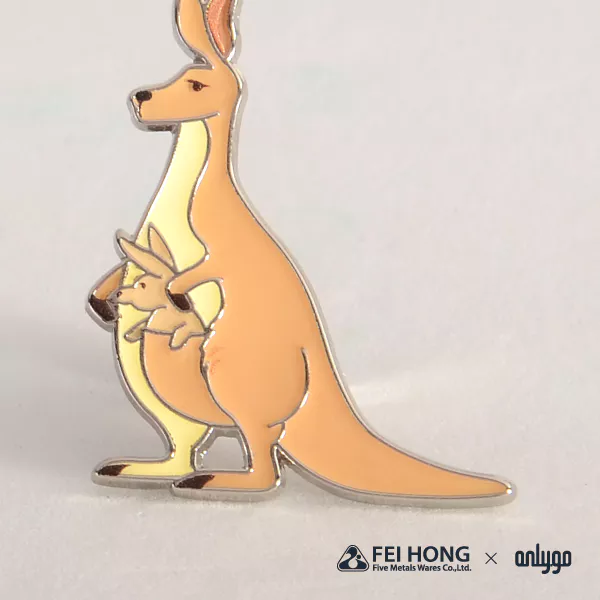 The Soft Enamel Pin Effect Of Animal Shaped Magnetic Badge Kangaroo