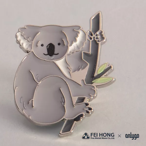 The Soft Enamel Pin Effect Of Animal Shaped Magnetic Badge Koala