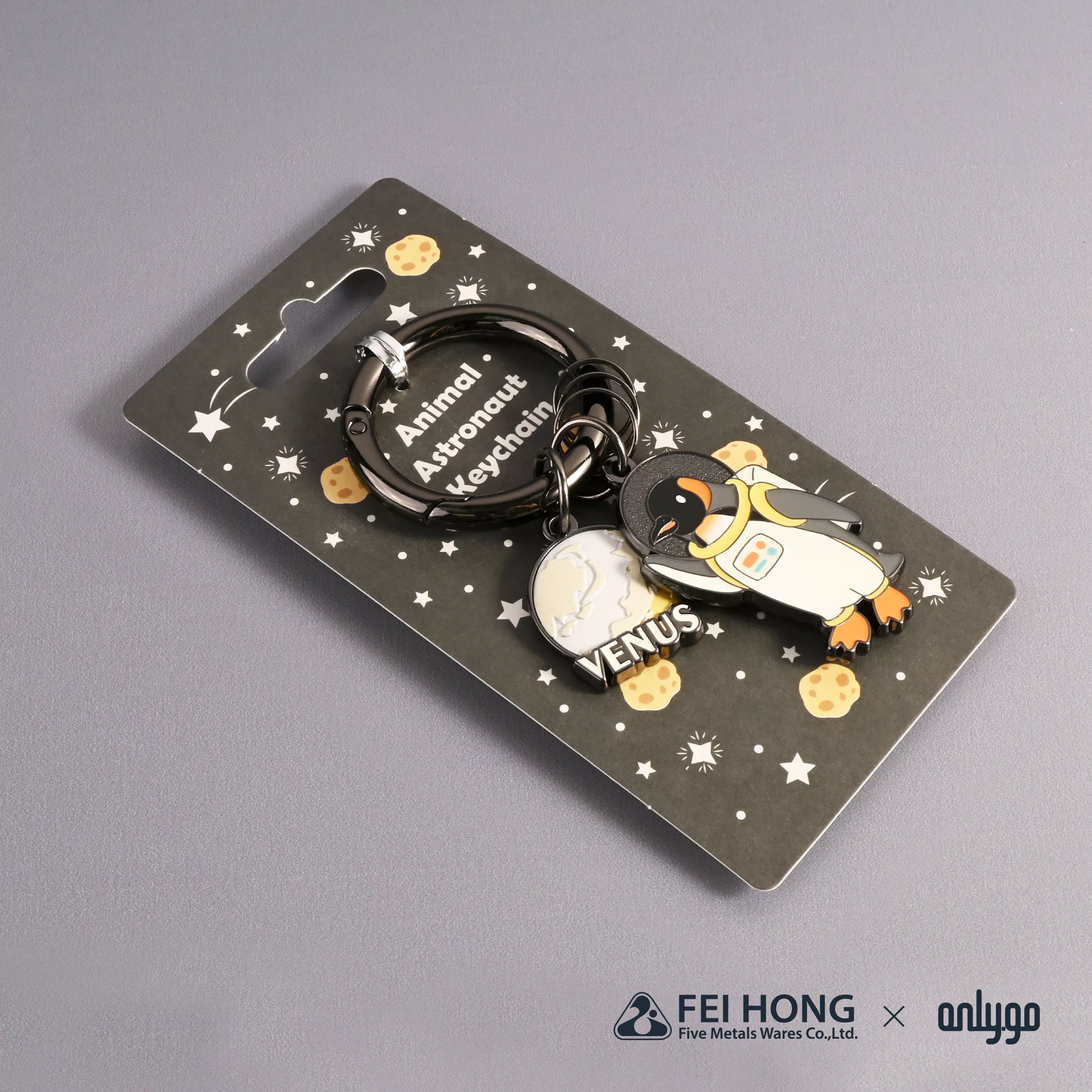 CJ C080B 動物太空人鑰匙圈 金星X國王企鵝 FH 05