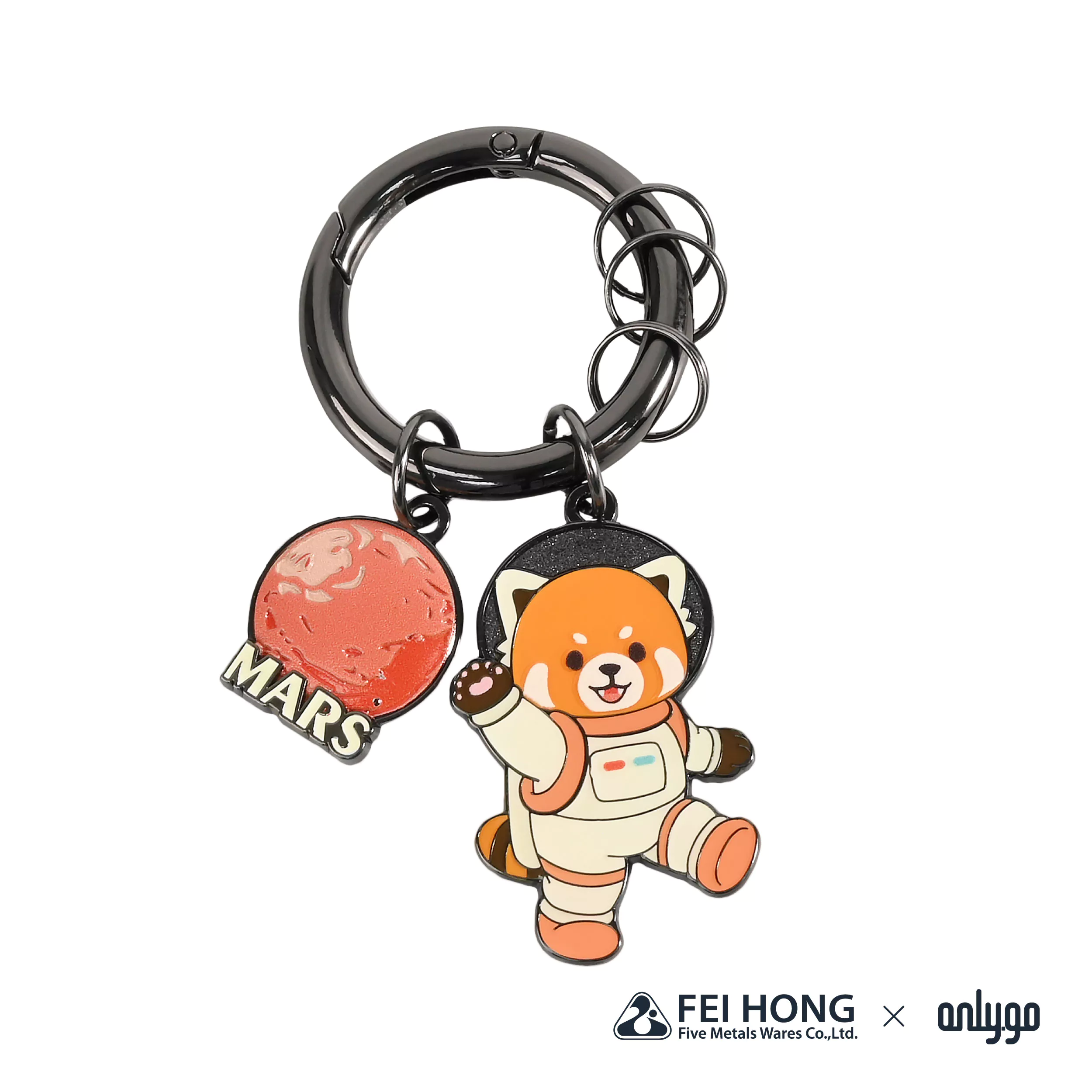 CJ C080D 動物太空人鑰匙圈 火星X小貓熊 FH 01
