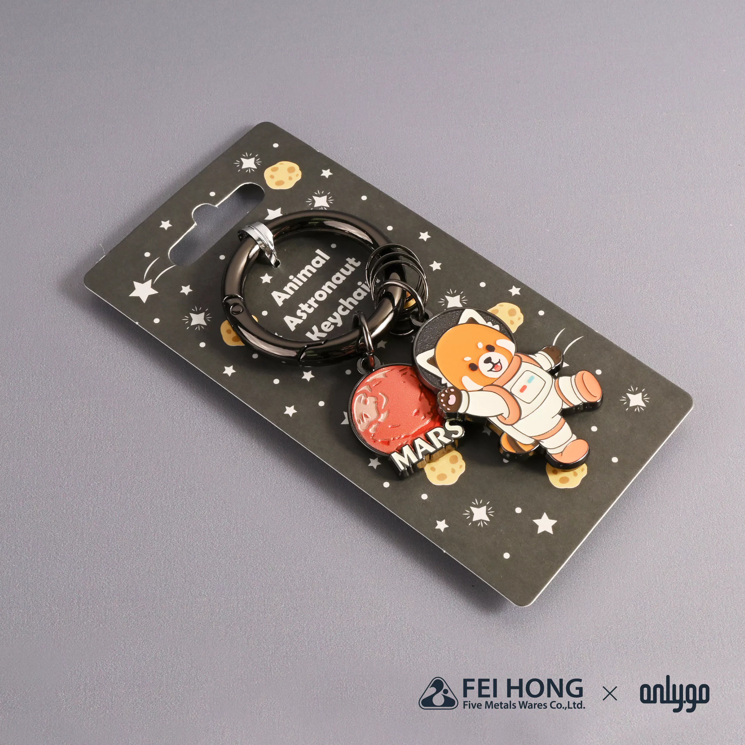 CJ C080D 動物太空人鑰匙圈 火星X小貓熊 FH 05