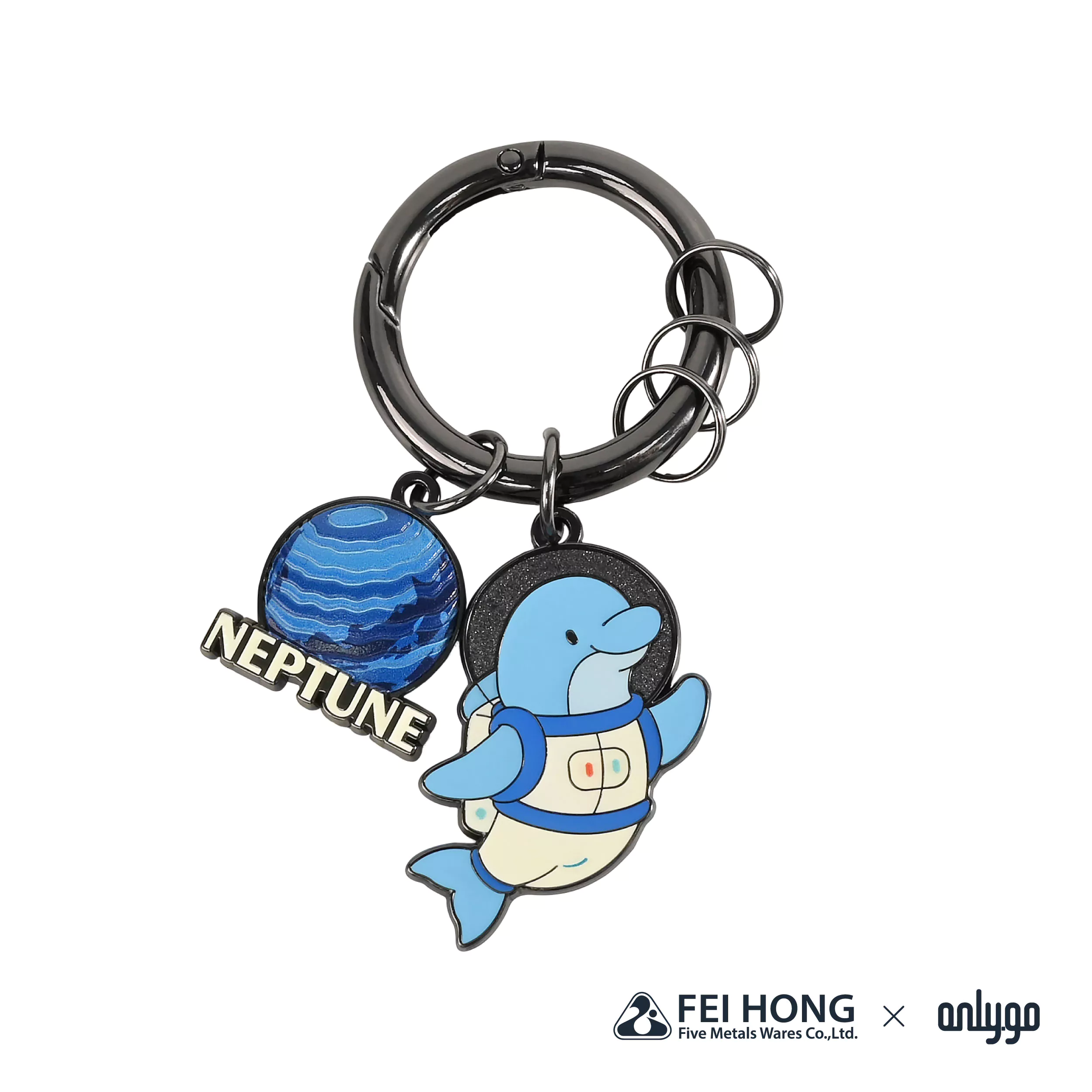 CJ C080H 動物太空人鑰匙圈 海王星X海豚 FH 01