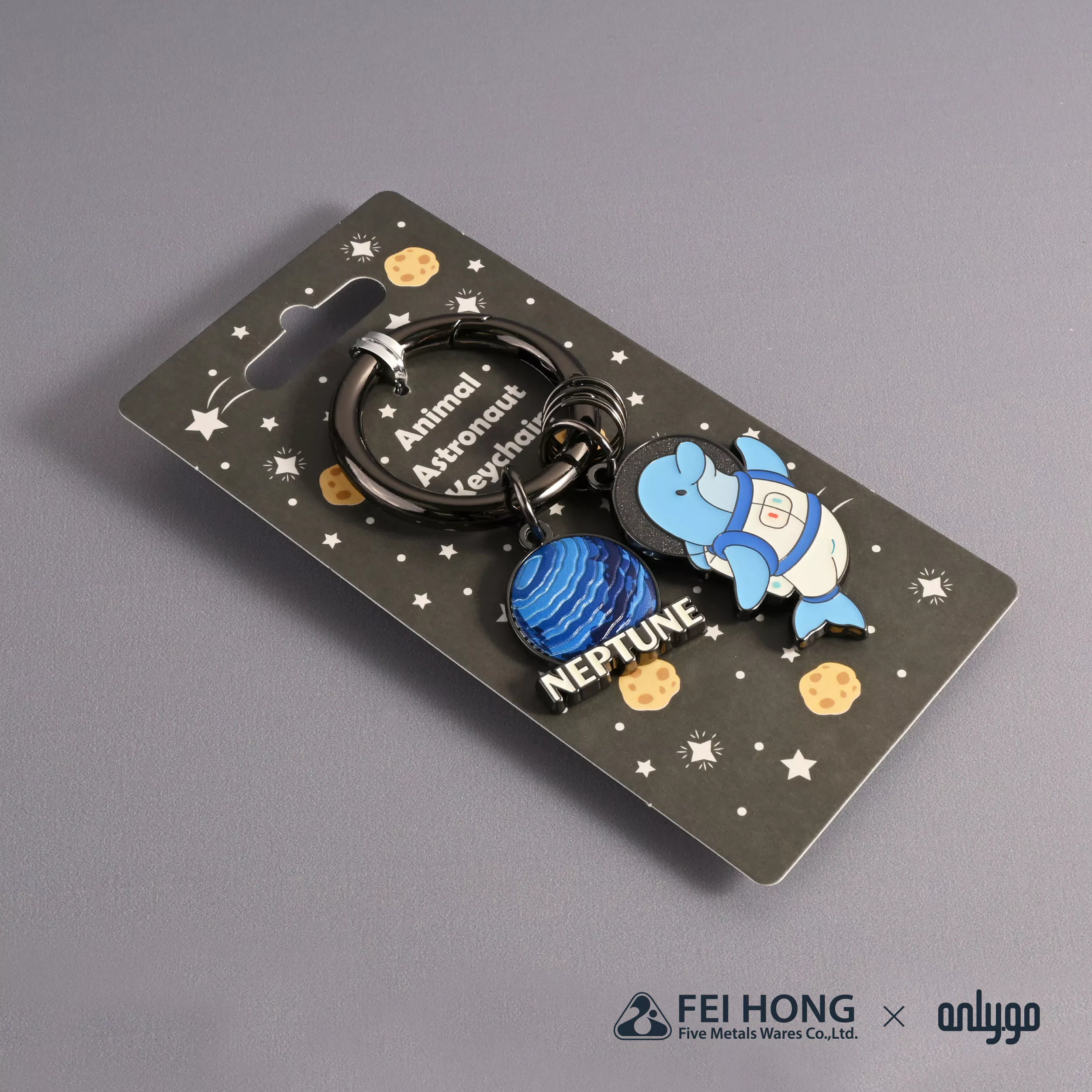 CJ C080H 動物太空人鑰匙圈 海王星X海豚 FH 05
